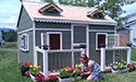 Alexandra and her playhouse
