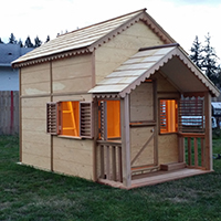 playhouse at dusk